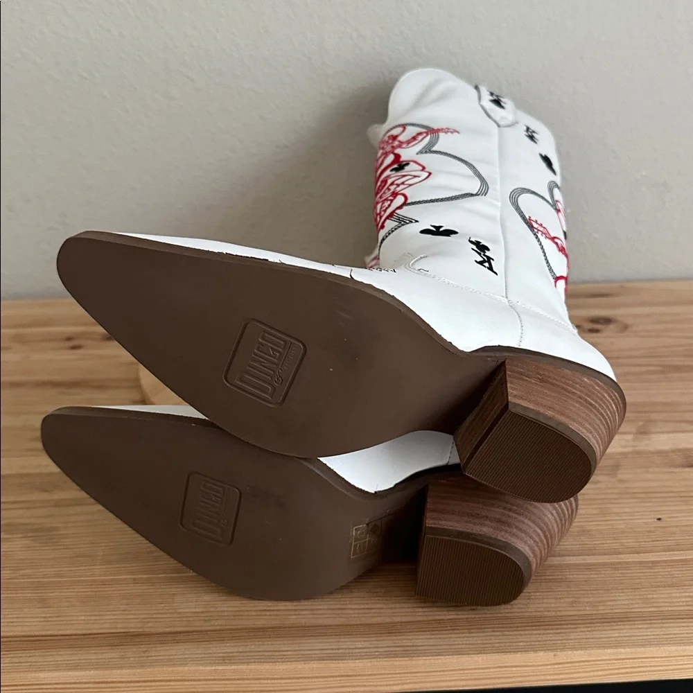 Dingo Womens Ace Of Spades Stacked Heel Cowboy Boots - Picture 9 of 9